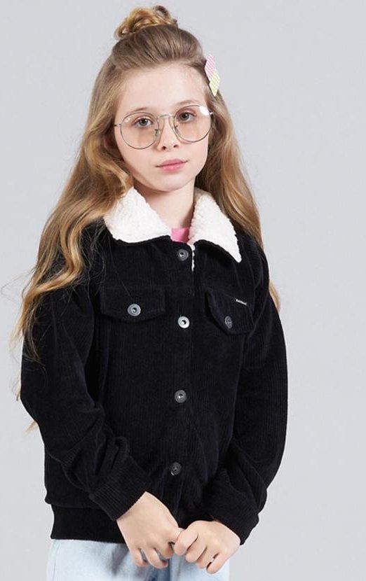 Imagem principal Jaqueta Infantil Menina Cotelê Preto Soft Bonni Soft Bonni