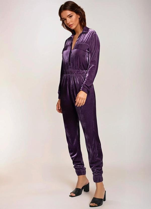 Macacão em Veludo Purple