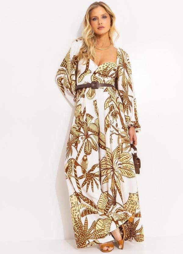 Macacão em Viscolhinho Amazônia Off White