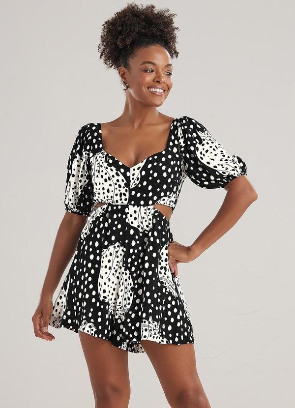 Macaquinho Curto Viscose Preto