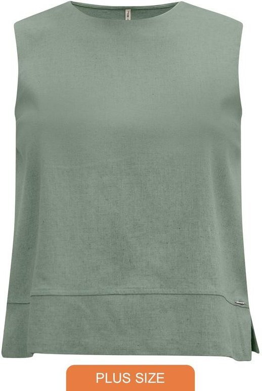 Blusa Plus Size com Aberturas Laterais Verde