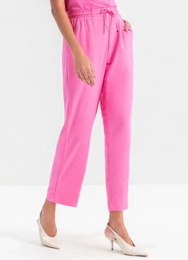 Calça de Viscose Feminino Rosa