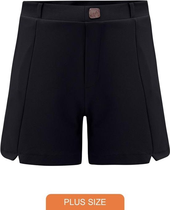 Shorts com Bolsos Laterais Diagonal Preto