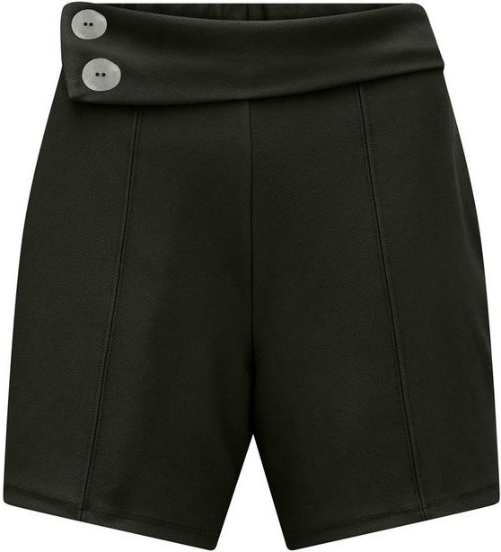 Shorts com Elástico e Botões no Cós Preto