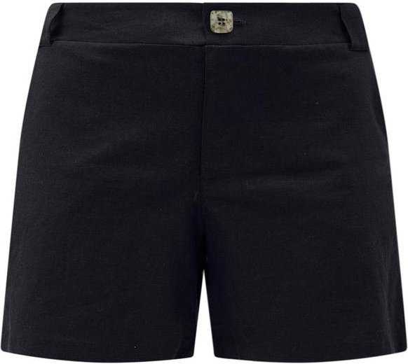 Shorts Plus Size com Bolsos e Elastano Preto