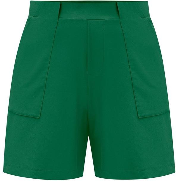 Shorts Plus Size com Bolsos Sobrepostos Verde