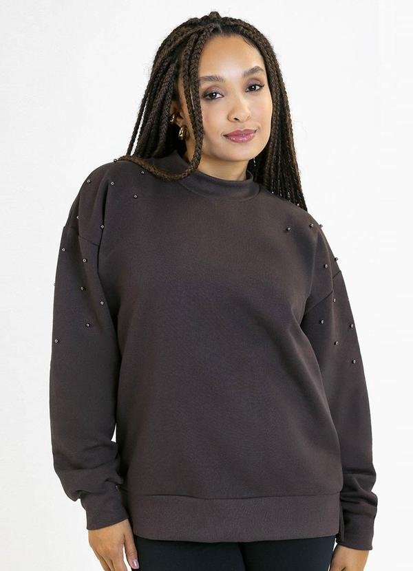 Imagem principal Blusão Adulto em Moletinho Marrom Soft Bonni Soft Bonni