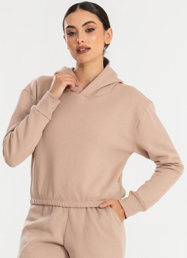 Cropped Moletom com Capuz Terra