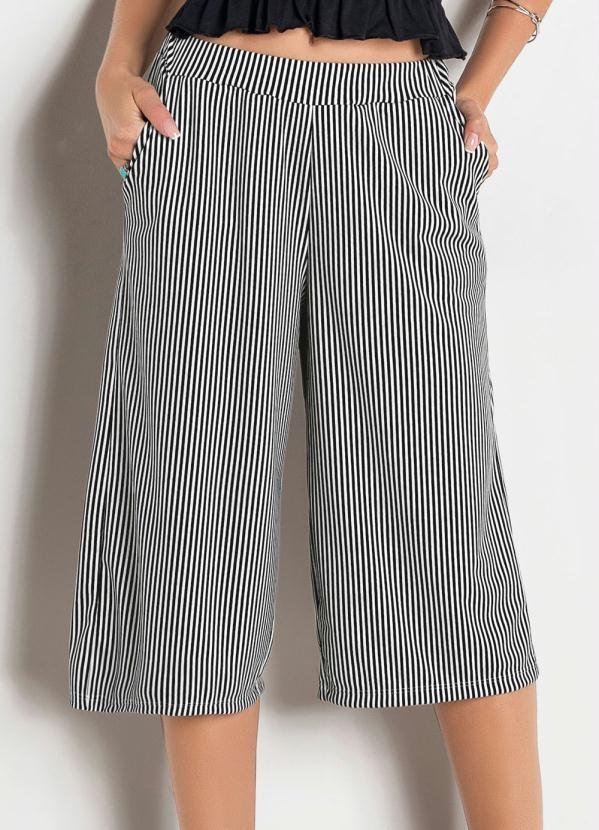 Imagem principal Pantacourt Listras com Bolso Funcional Moda Pop Moda Pop