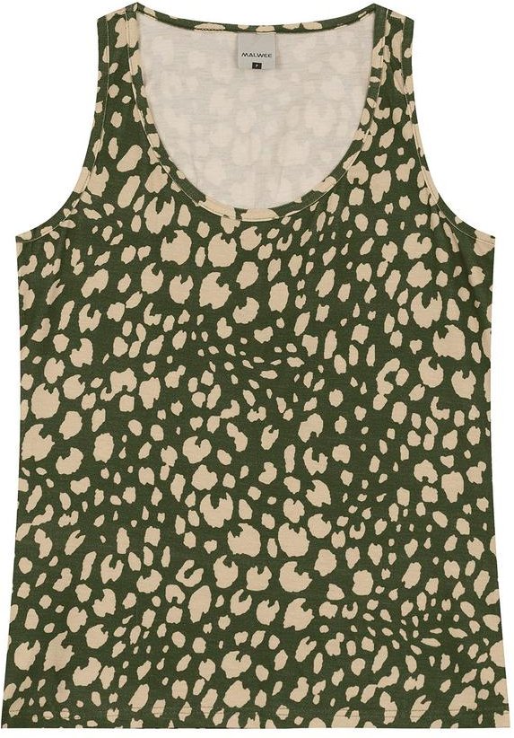 Blusa Básica Animal Print Verde Musgo