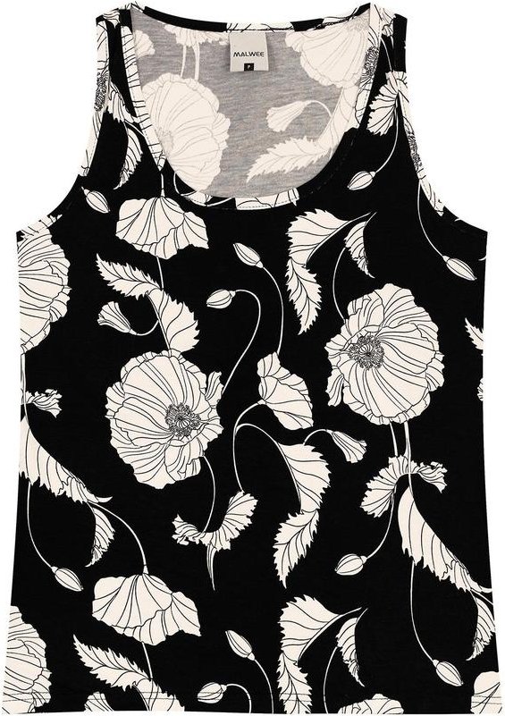 Blusa Básica Floral Preto