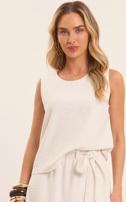 Blusa Brisa em Linho Branco