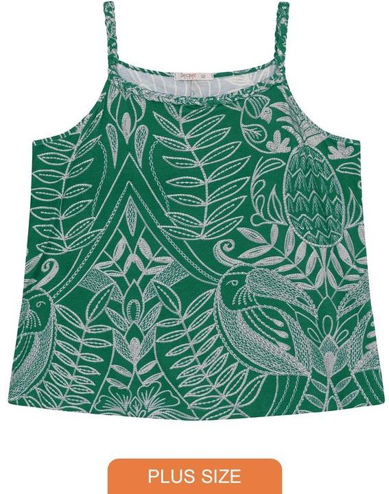 Imagem principal Blusa de Alça Plus Size Feminina Verde Secret Glam Secret Glam