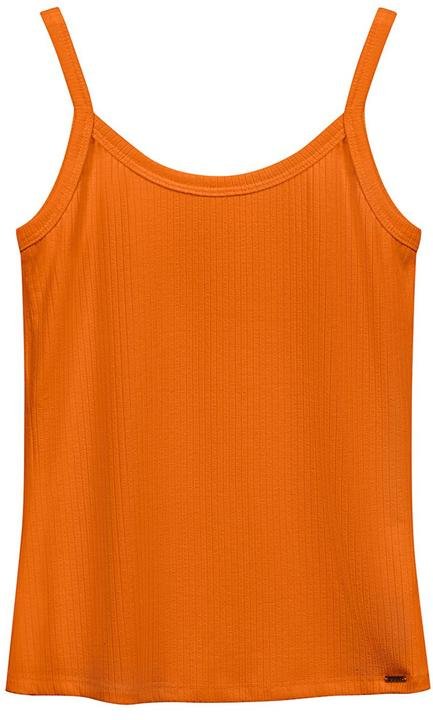 Blusa Feminina Básica Alça Fina Laranja