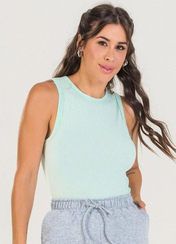 Imagem principal Blusa Regata Canelada Verde Sea Meu Jeans Meu Jeans