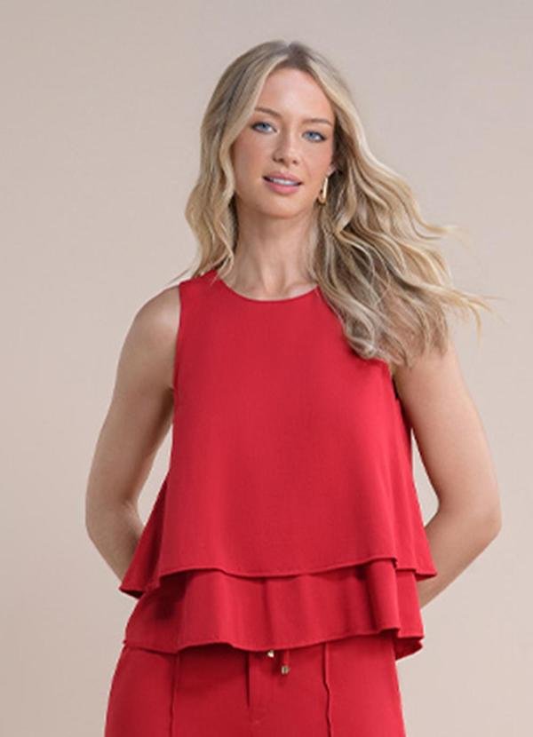 Imagem principal Blusa Regata Viscose Lisa Vermelho Angel Angel