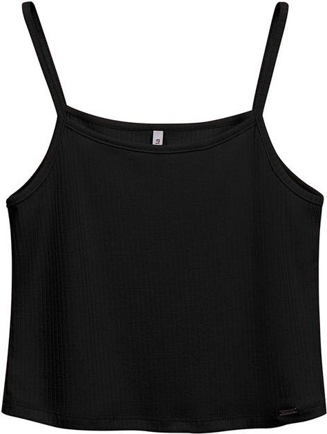 Cropped Regata Feminino Leve Preto