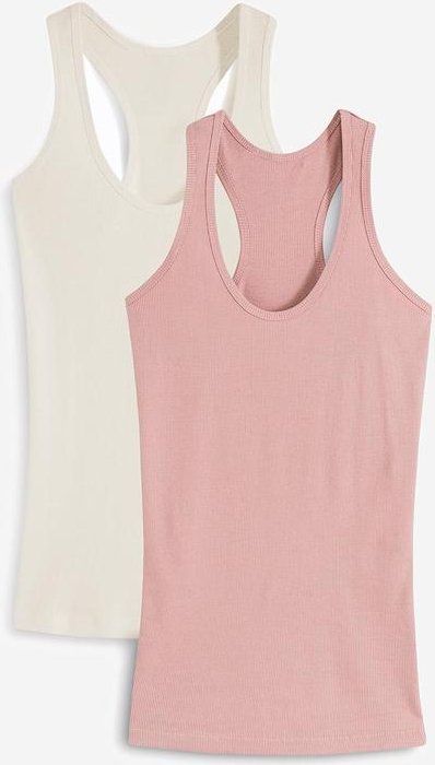 Imagem principal Kit 2 Blusas Rosê/Creme em Canelado bonprix bonprix