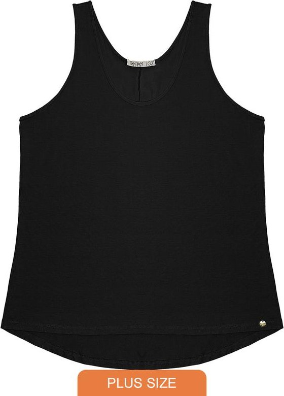 Imagem principal Regata Básica Plus Size Preto Secret Glam Secret Glam