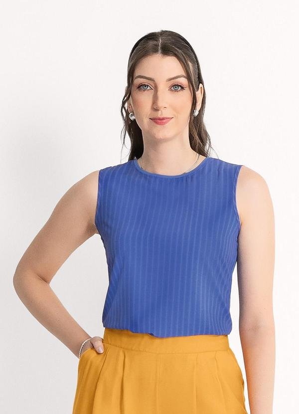 Regata em Viscose Azul