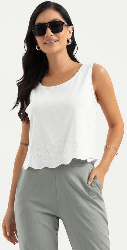 Regata em Viscose Branco