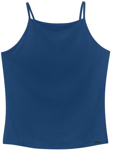 Imagem principal Regata Feminina Alca Fina Azul Marialícia Marialícia