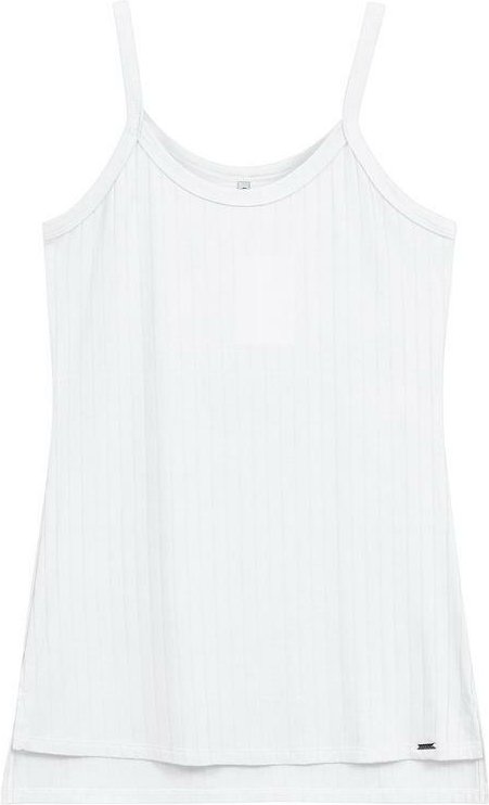 Imagem principal Regata Feminina Canelada Branco Marialícia Marialícia