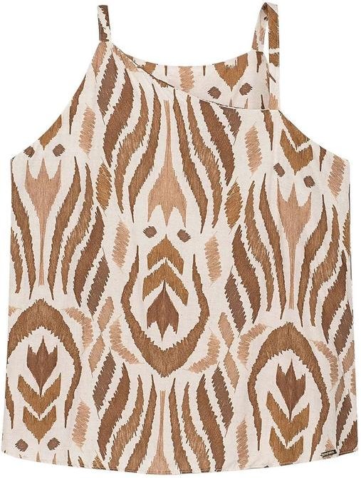 Imagem principal Regata Feminina Decote Assimétrico Bege Marialícia Marialícia