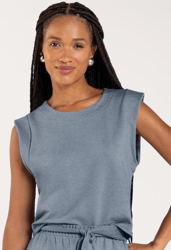 Imagem principal Regata Feminina Eco Azul Marialícia Marialícia