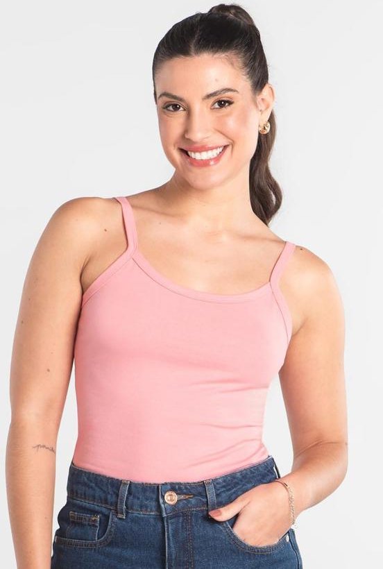 Imagem principal Regata Feminina em Cotton Just Basic Rosa JUST BASIC