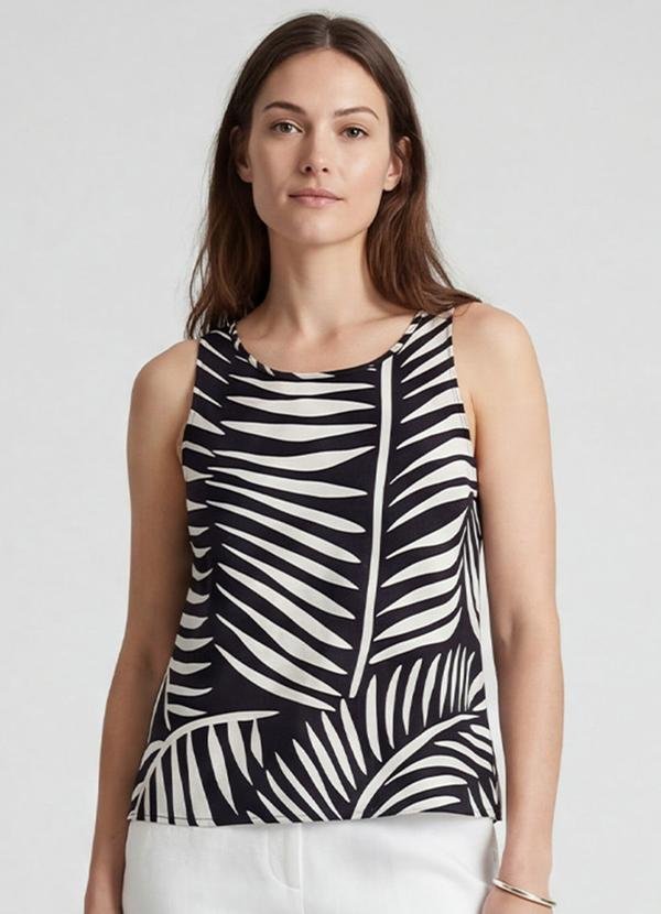 Regata Feminina em Viscose Bege