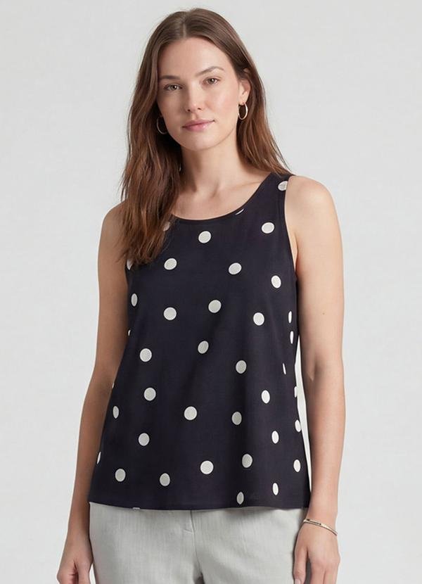 Regata Feminina em Viscose Preto