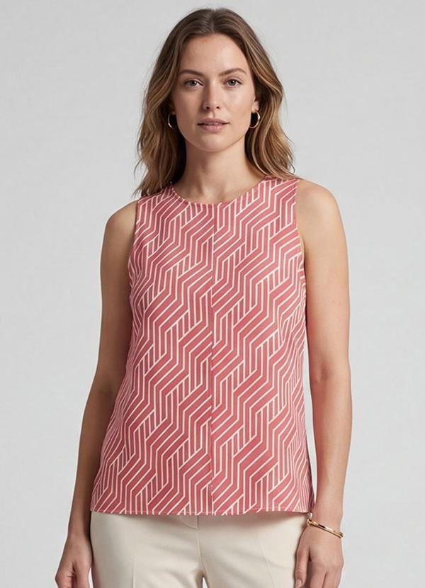 Regata Feminina em Viscose Rosa