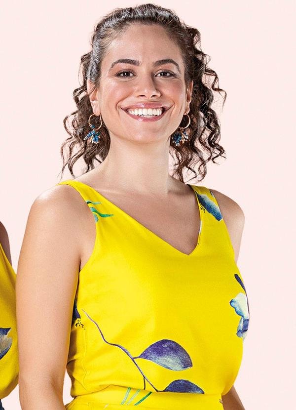 Imagem principal Regata Feminina Estampado Digital Folhagens Marial Marialícia Marialícia