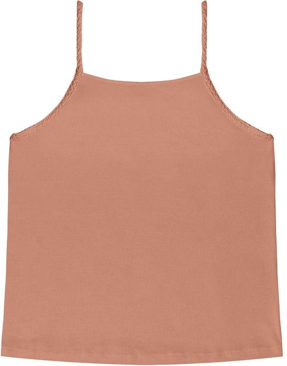 Regata Feminina Ribana de Viscose Marrom