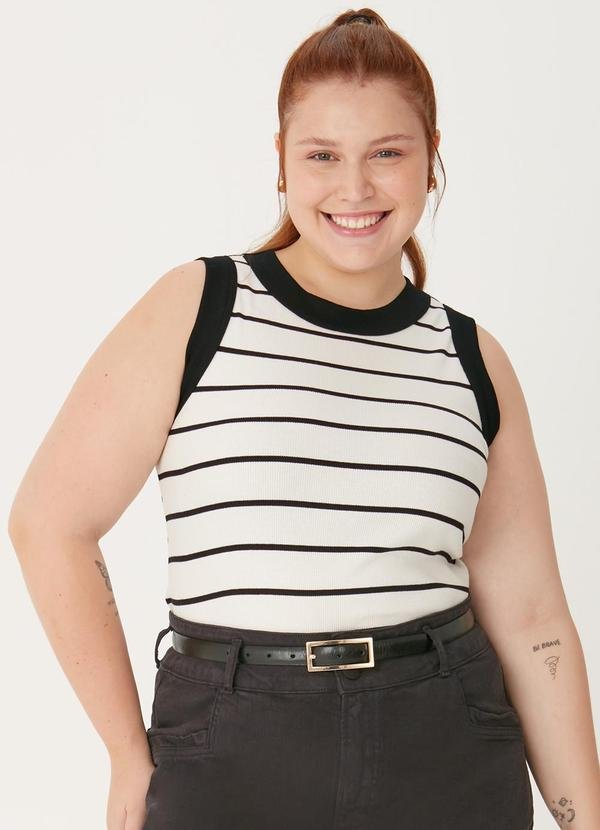 Regata Justa Listrada Branco