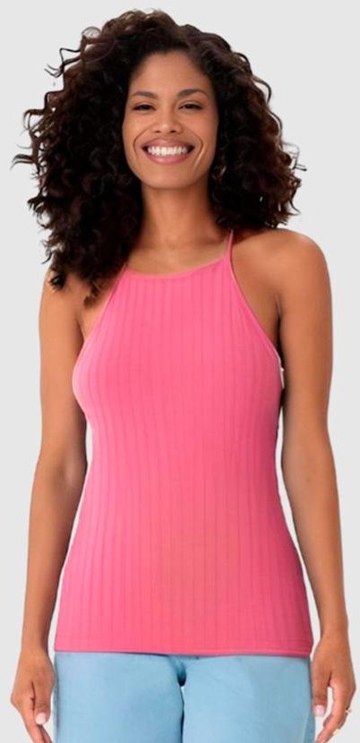 Imagem principal Regata Rosa Justa em Viscose Canelada Malwee Malwee