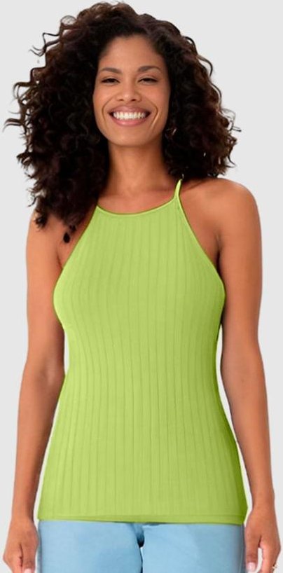 Imagem principal Regata Verde Limão Justa em Viscose Canelada Malwee Malwee