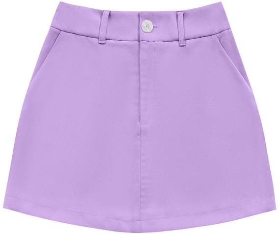 Saia Curta Alfaiataria Roxo