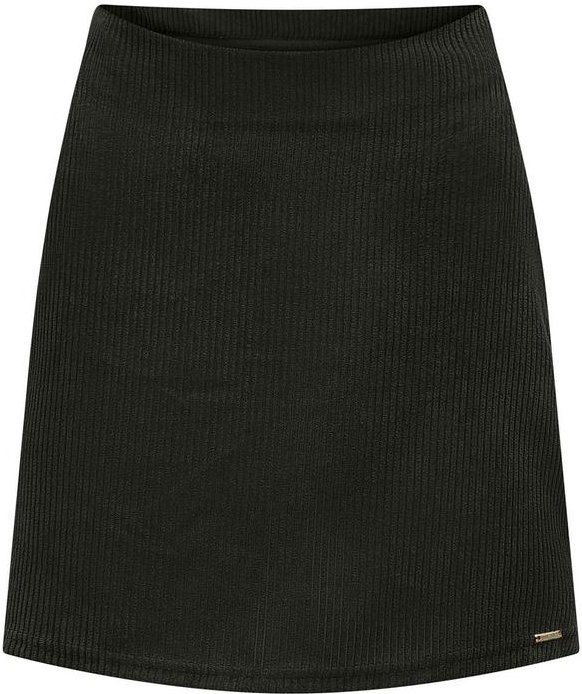 Saia Curta em Tecido de Veludo Preto