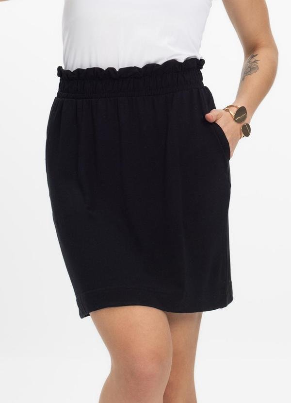 Saia Feminina em Molicotton Preto