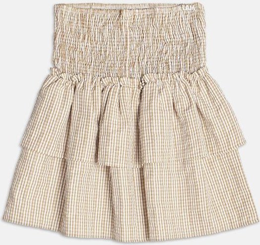 Saia Wind Anarrugado Xadrez Bege