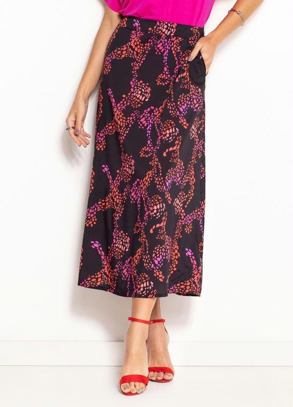 Imagem principal Saia Alongada Vermelho/Preto bonprix bonprix