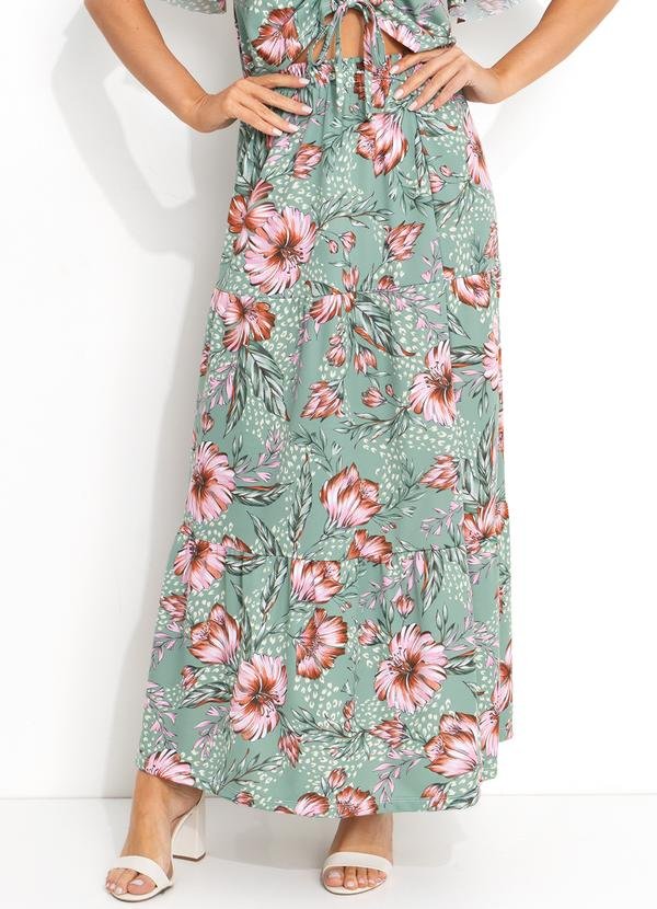 Imagem principal Saia Floral Colorido em Malha Moda Pop Moda Pop