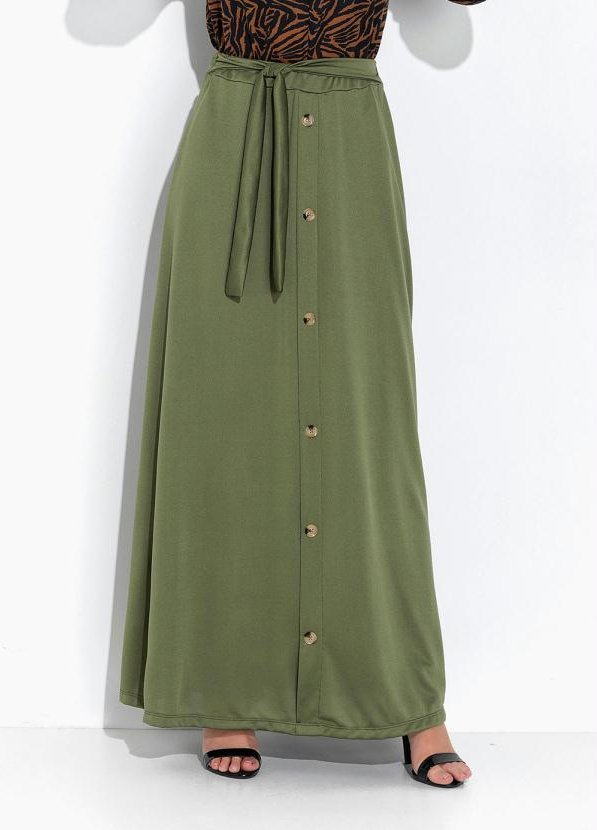Imagem principal Saia Lg Verde com Botão Rosalie Rosalie