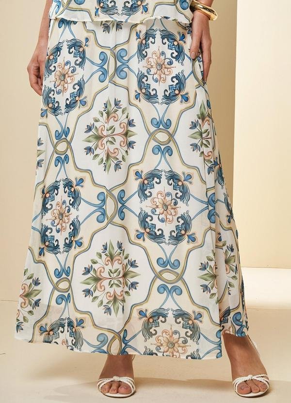 Saia Longa Lusitana Estampada Estampado