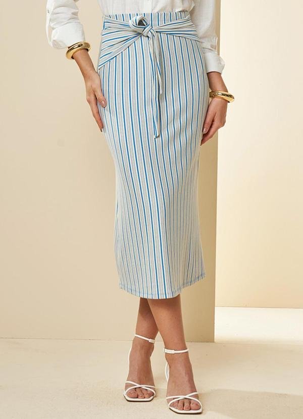 Saia Midi Listrada Brisamar Listrado