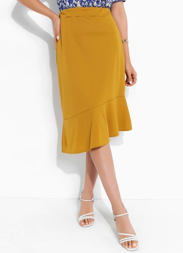 Imagem principal Saia Assimétrica Mostarda Rosalie Rosalie