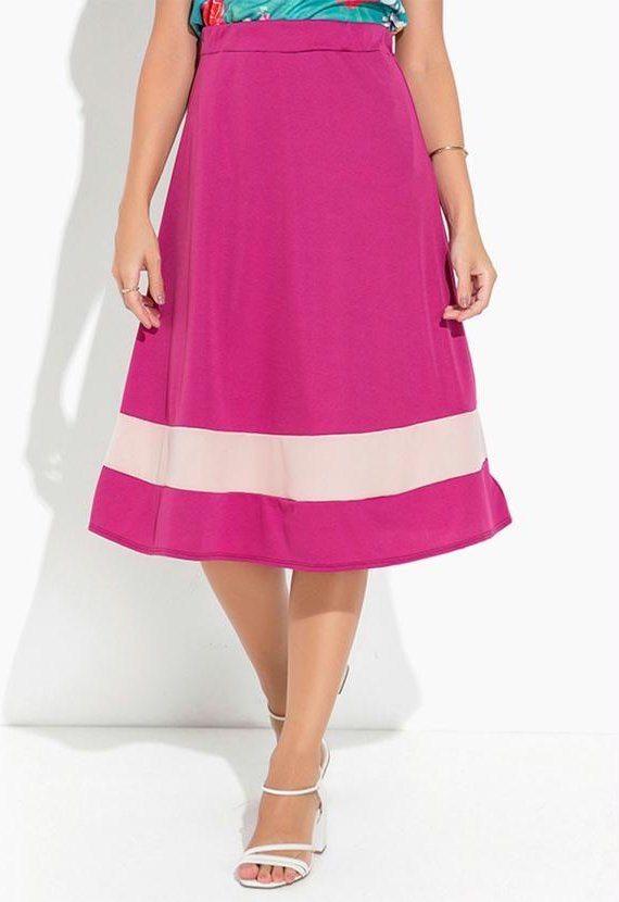 Saia Bicolor Pink com Recorte