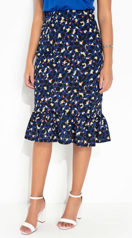 Imagem principal Saia Cidy Onça Marinho Rosalie Rosalie